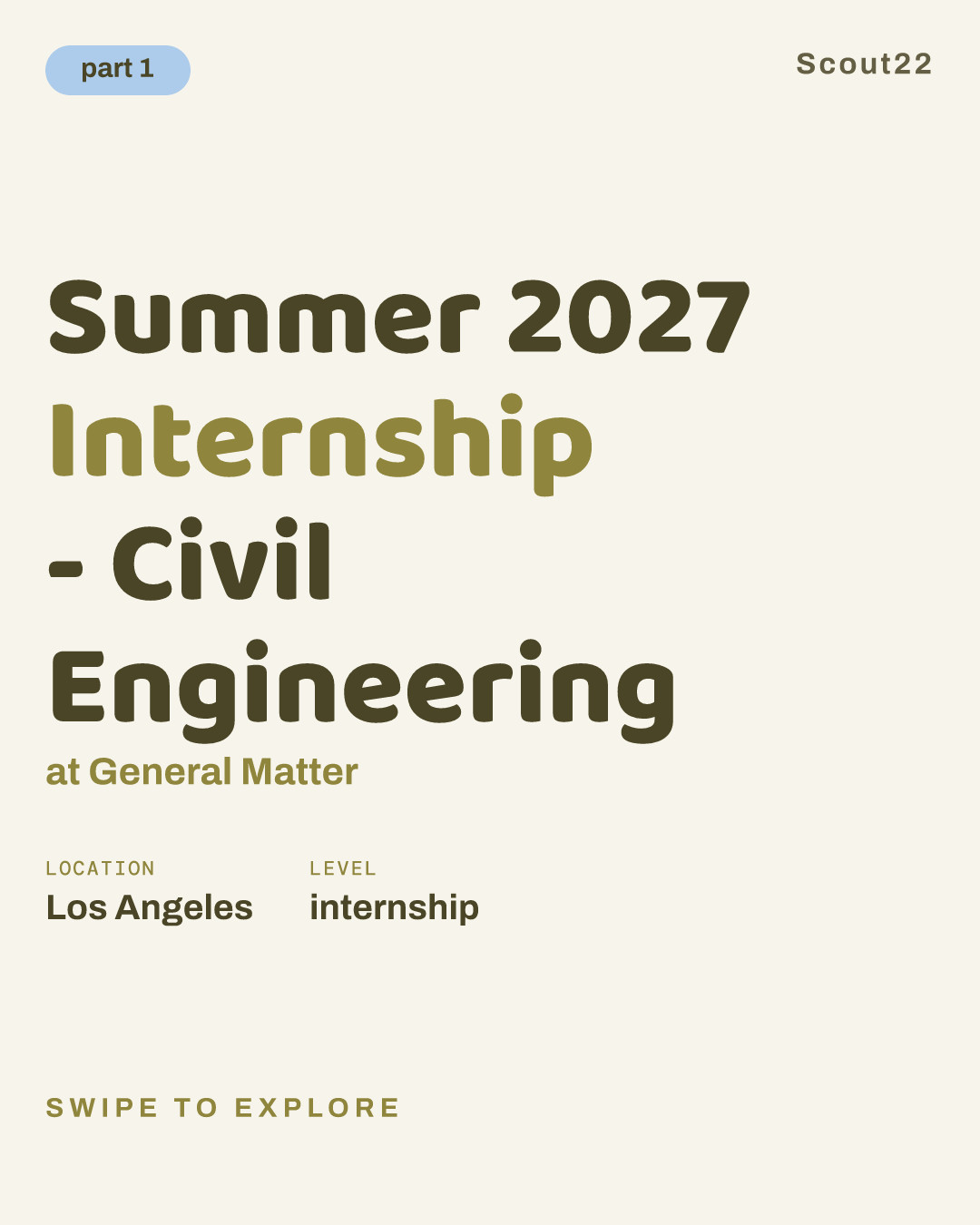Summer 2027 Internship - Civil Engineering at General Matter
