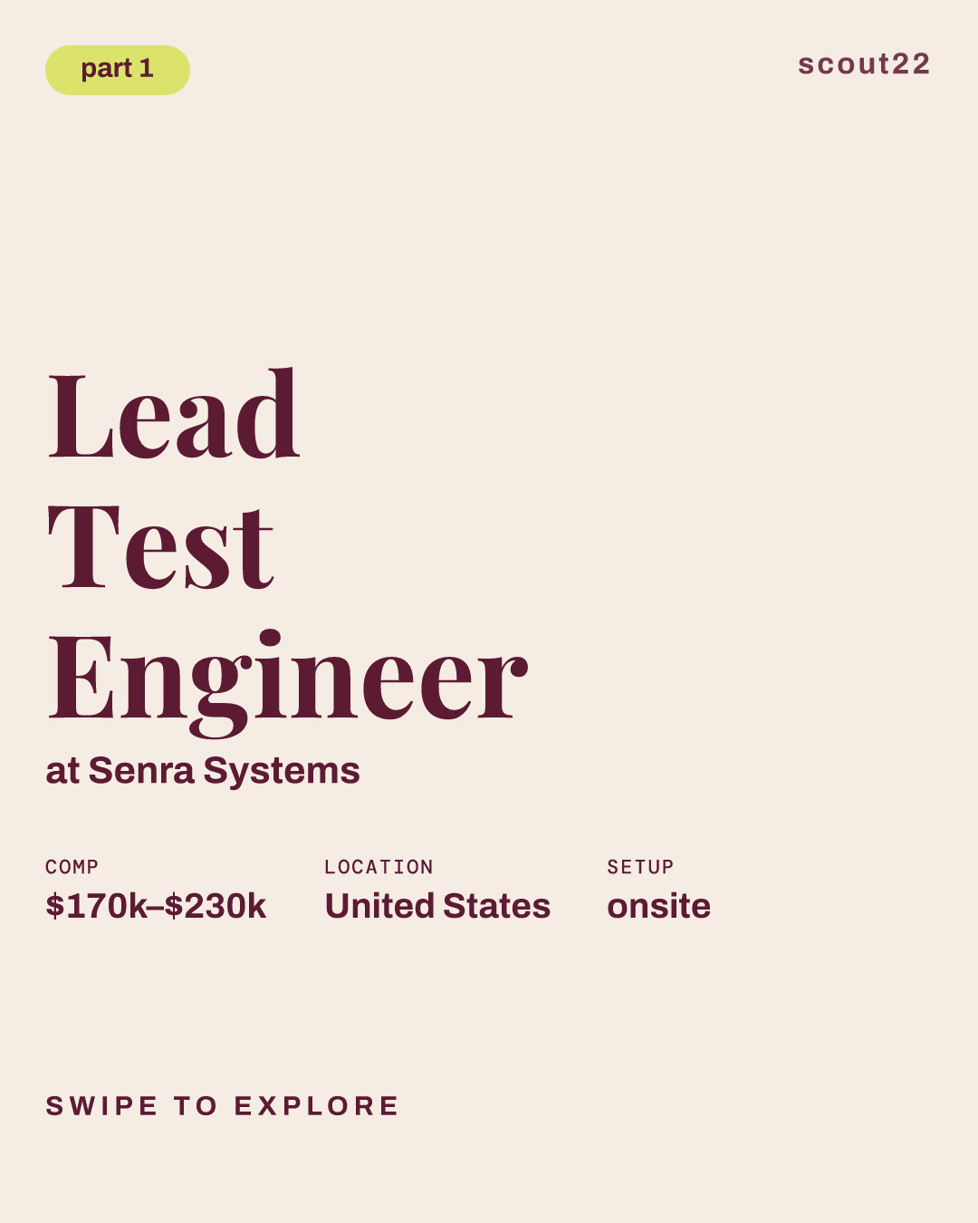 Lead Test Engineer at Senra Systems