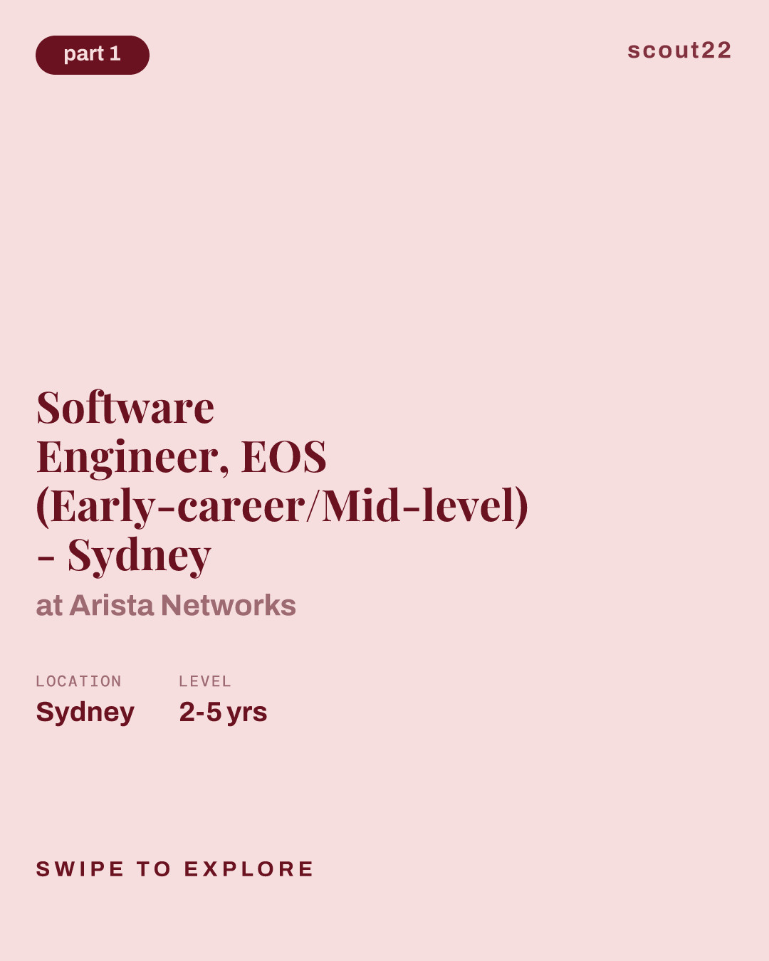 Software Engineer, EOS (Early-career/Mid-level) - Sydney at Arista Networks