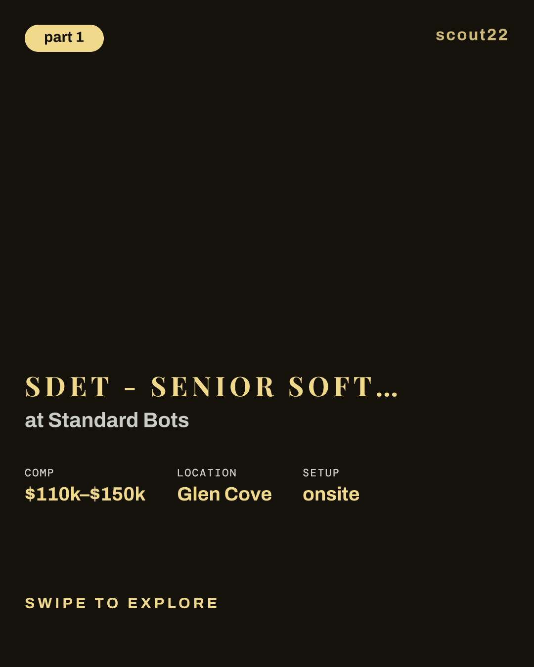 SDET - Senior Software Developer Engineer in Test (SDET) Controls at Standard Bots