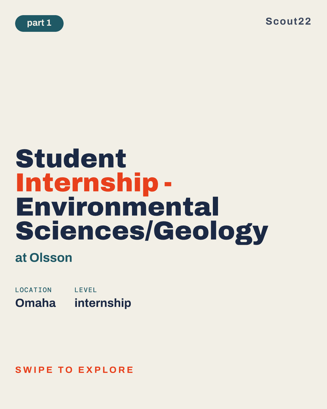 Student Internship - Environmental Sciences/Geology at Olsson