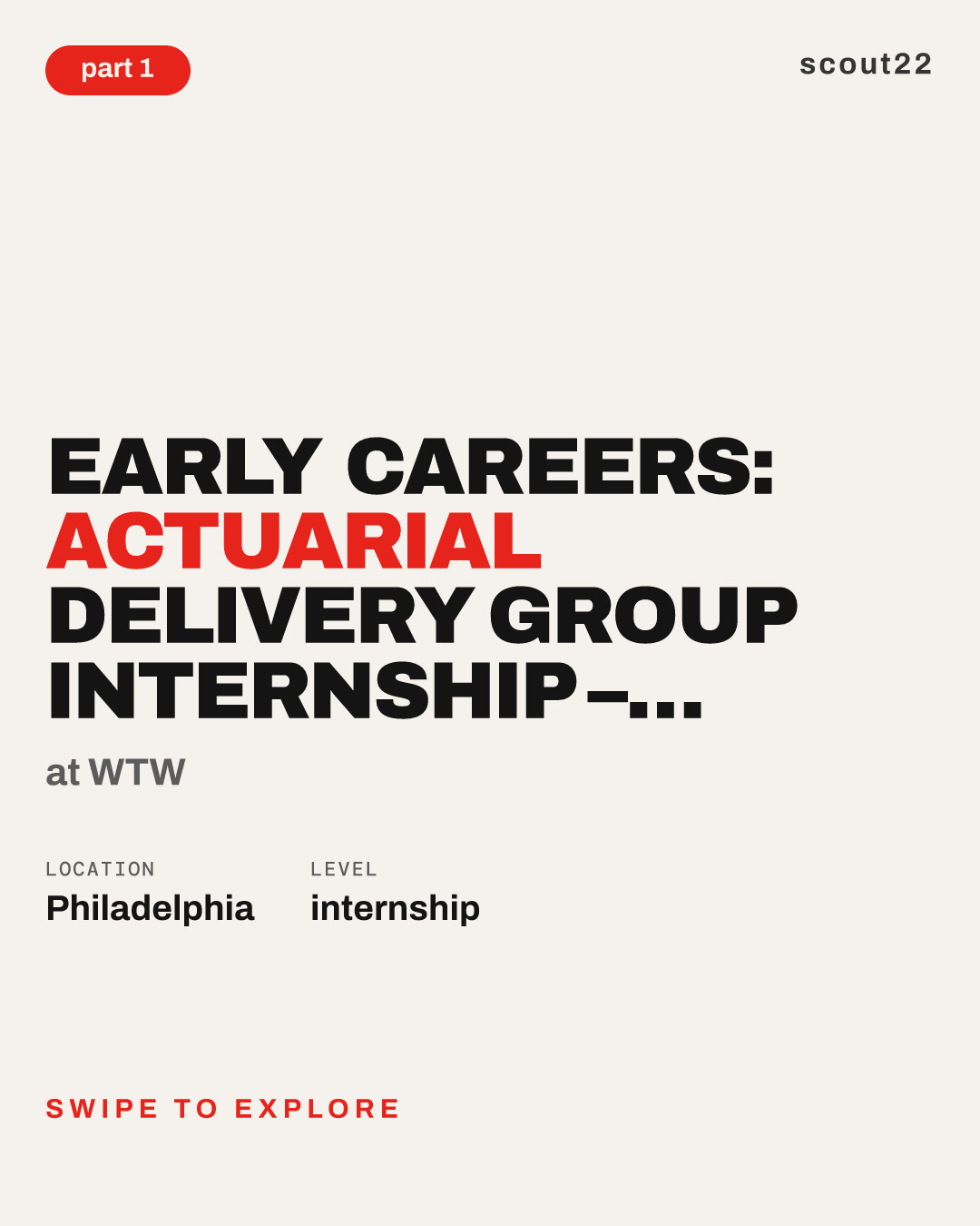 Early Careers: Actuarial Delivery Group Internship – Philadelphia, PA- 2027 at WTW
