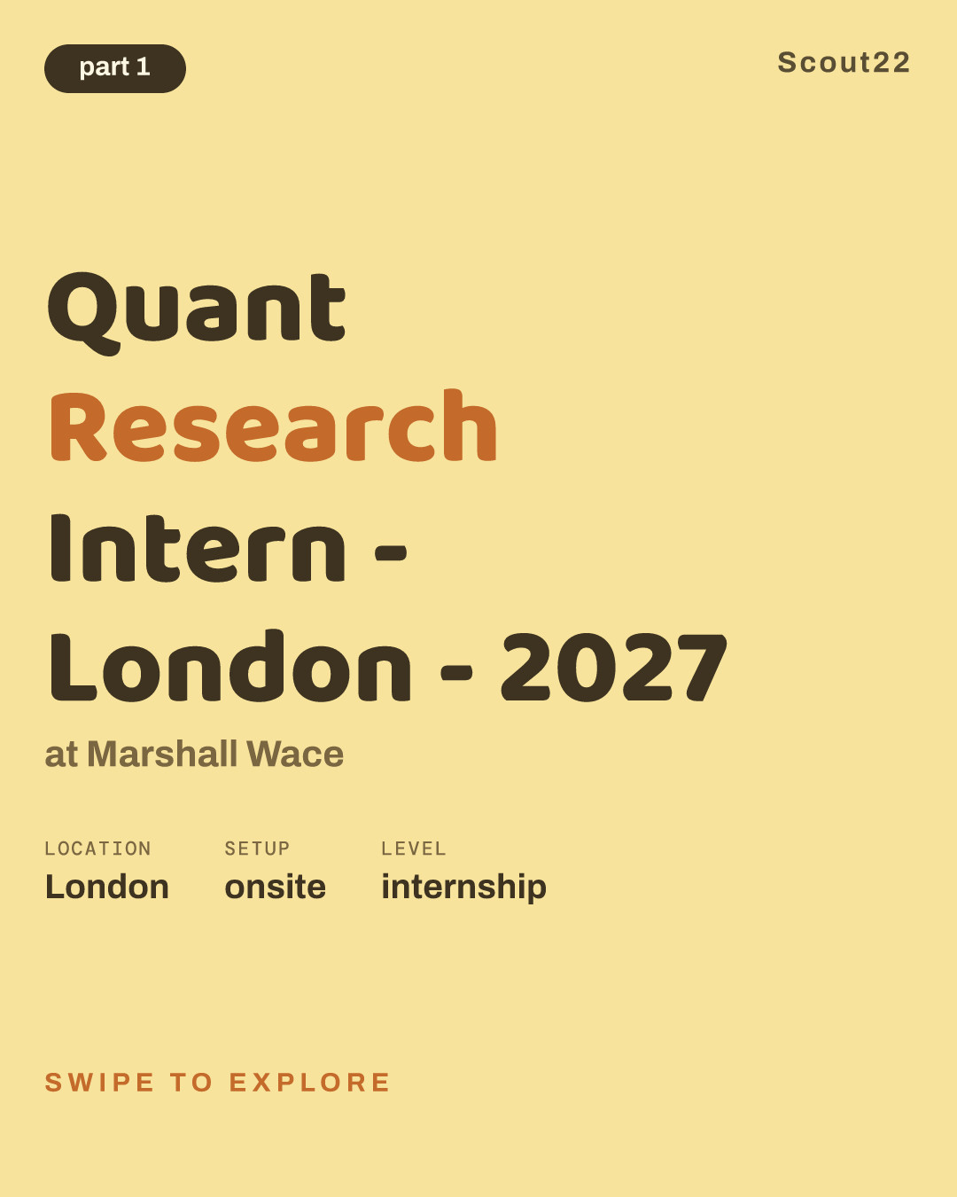 Quant Research Intern - London - 2027 at Marshall Wace