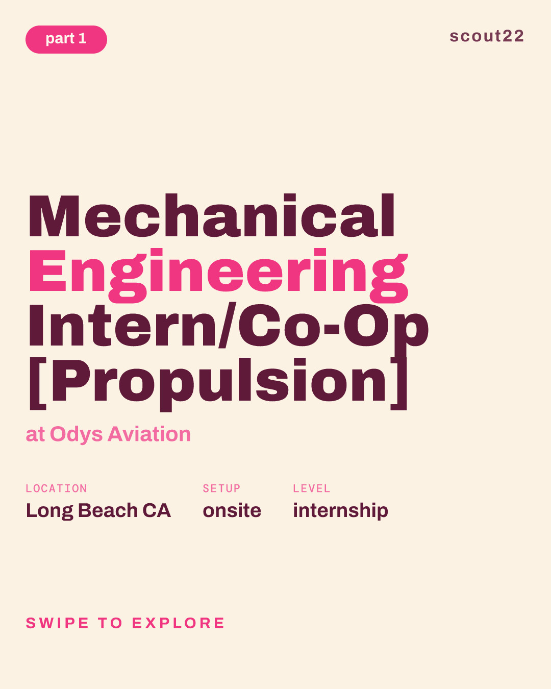 Mechanical Engineering Intern/Co-Op [Propulsion] at Odys Aviation
