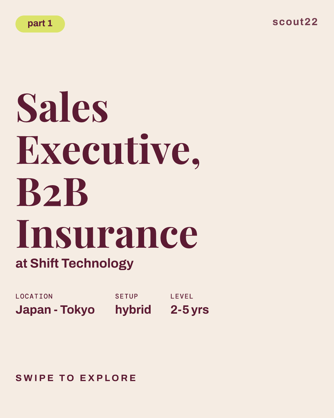 Sales Executive, B2B Insurance at Shift Technology