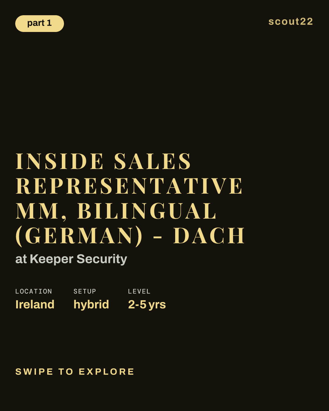 Inside Sales Representative MM, Bilingual (German) - DACH at Keeper Security