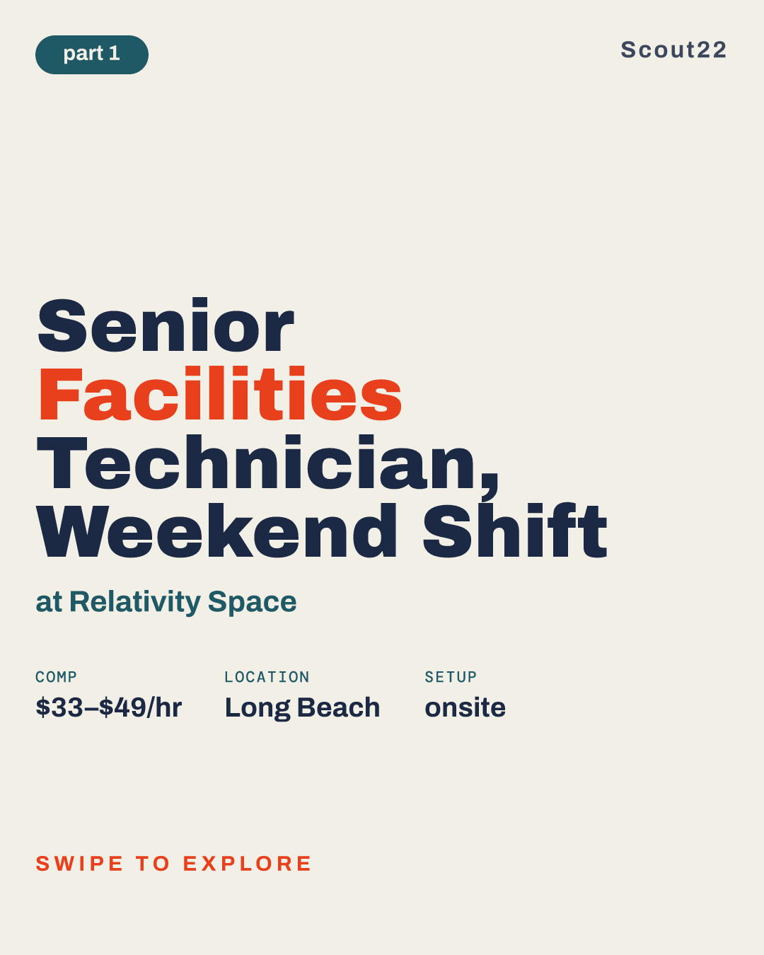 Senior Facilities Technician, Weekend Shift at Relativity Space