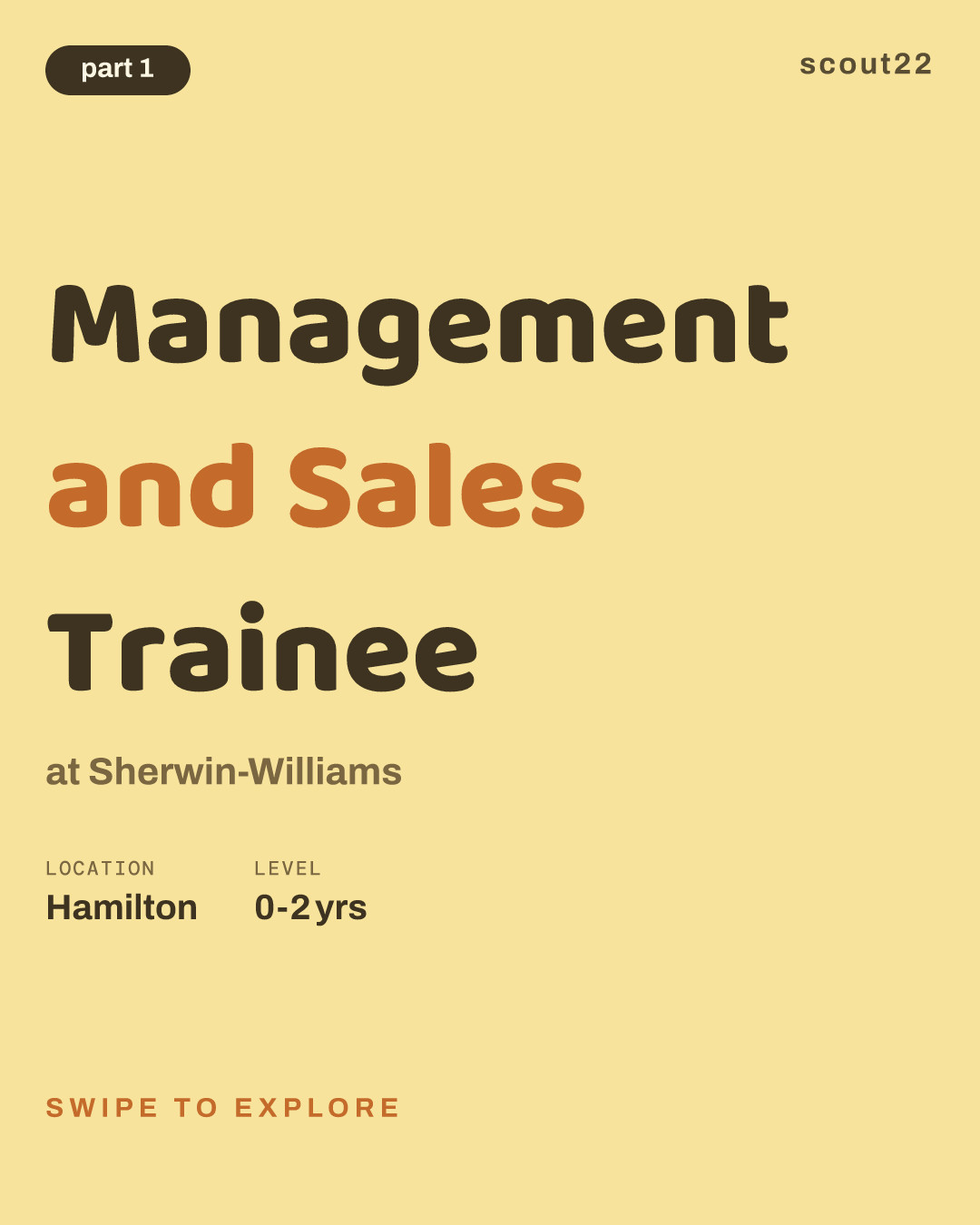 Management and Sales Trainee at Sherwin-Williams