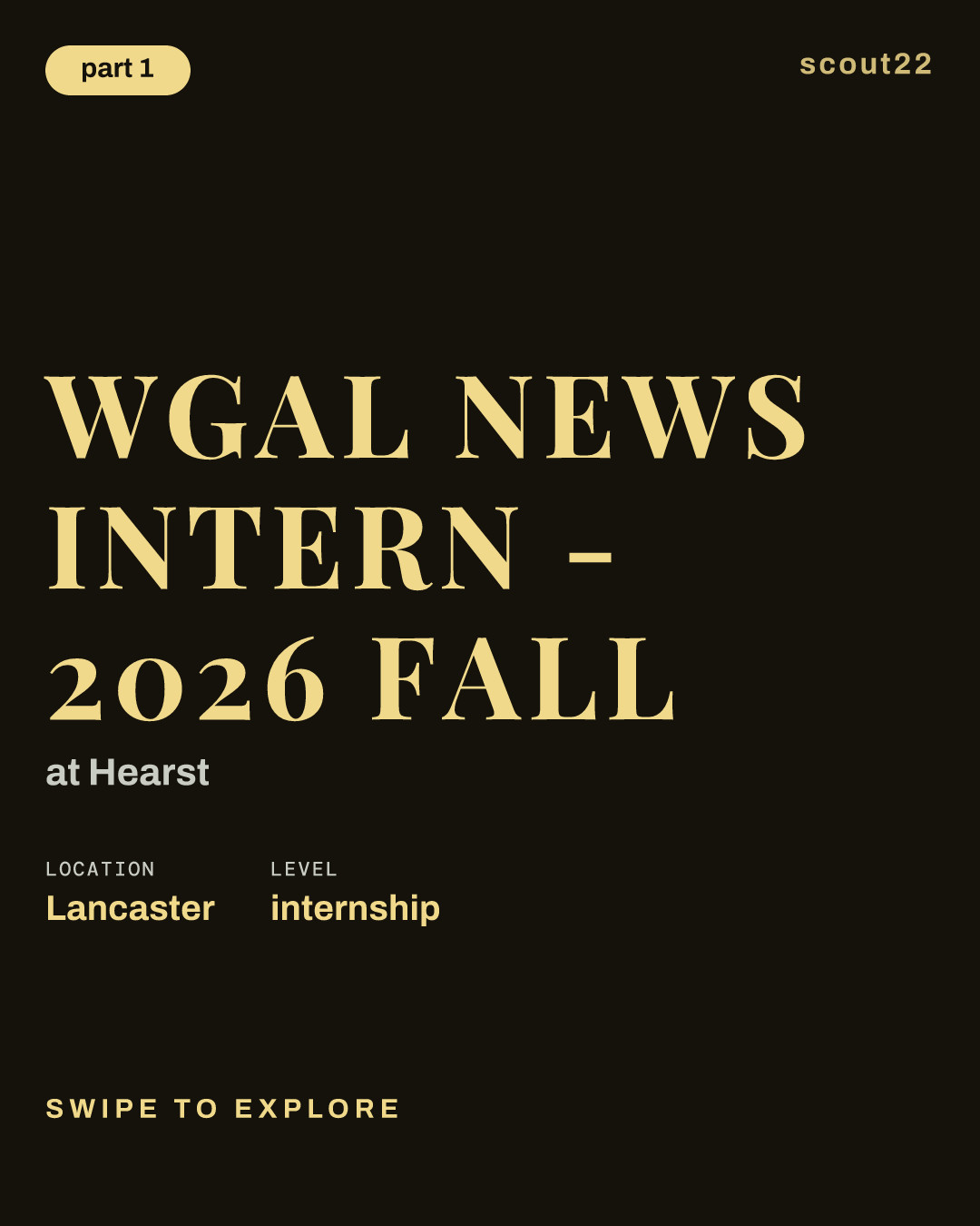 WGAL News Intern - 2026 Fall at Hearst