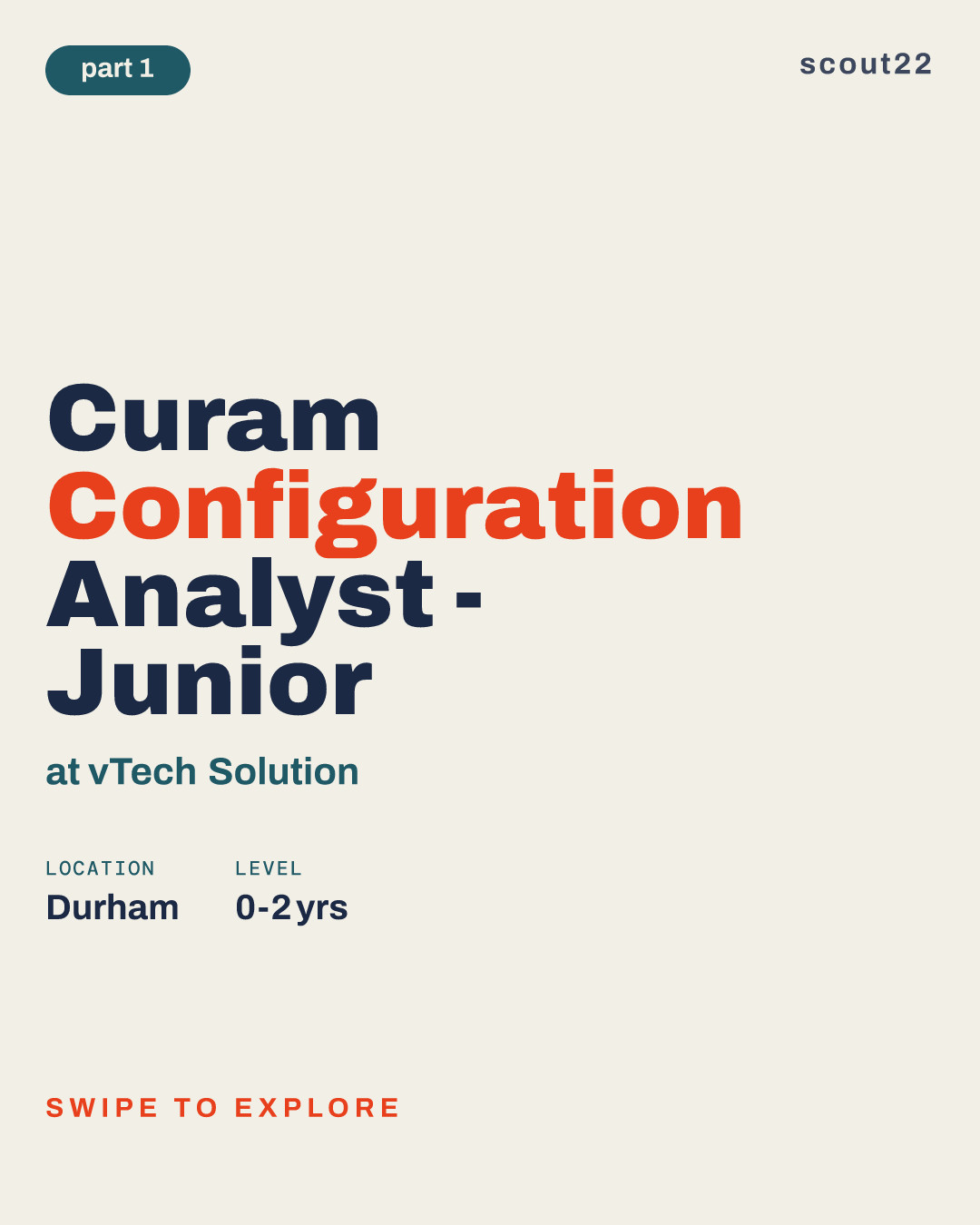 Curam Configuration Analyst - Junior at vTech Solution