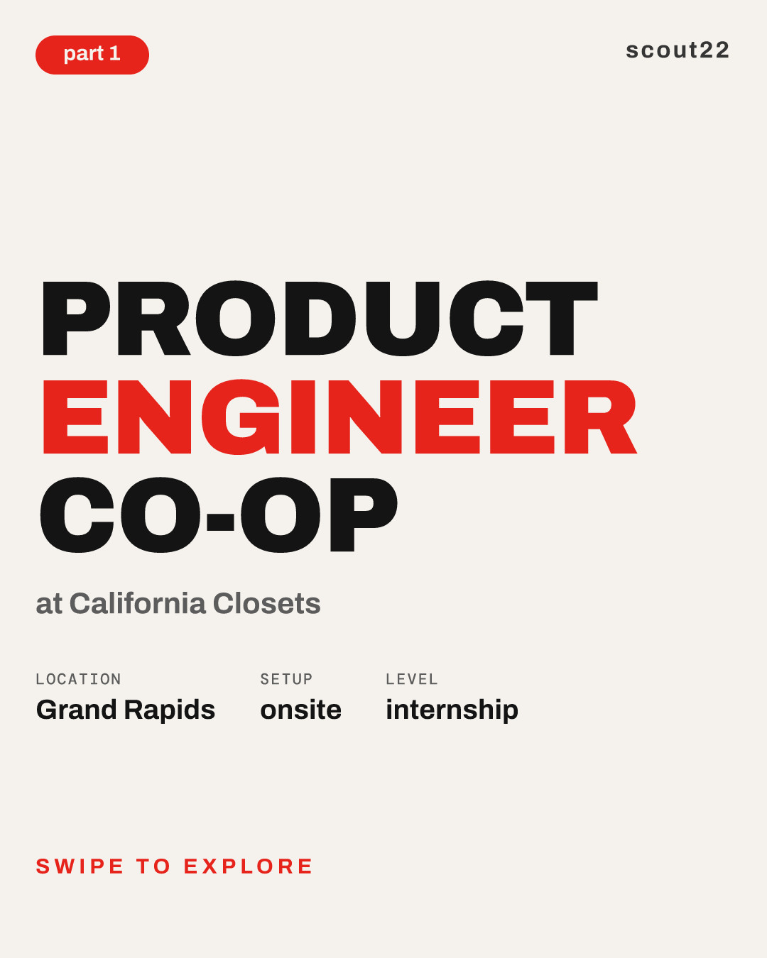 Product Engineer Co-Op at California Closets