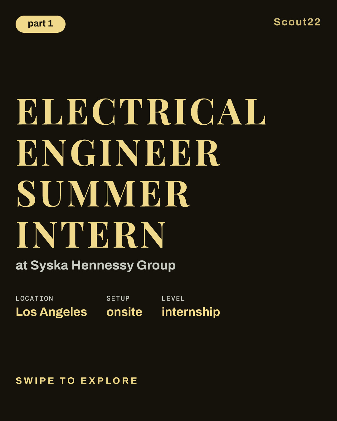 Electrical Engineer Summer Intern at Syska Hennessy Group