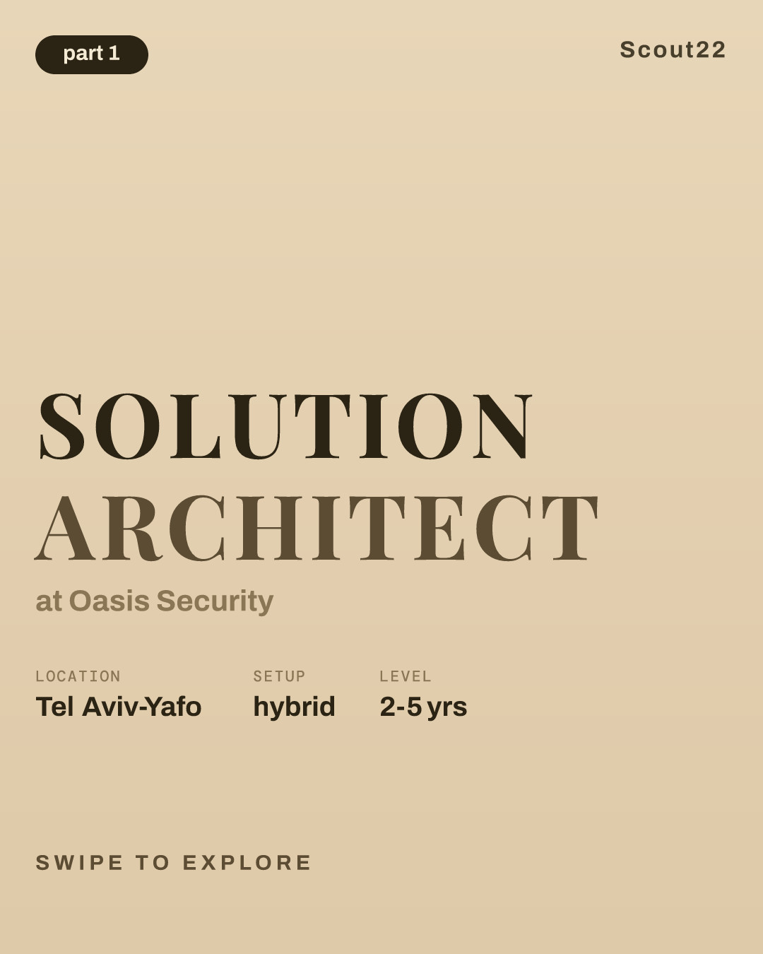 Solution Architect at Oasis Security