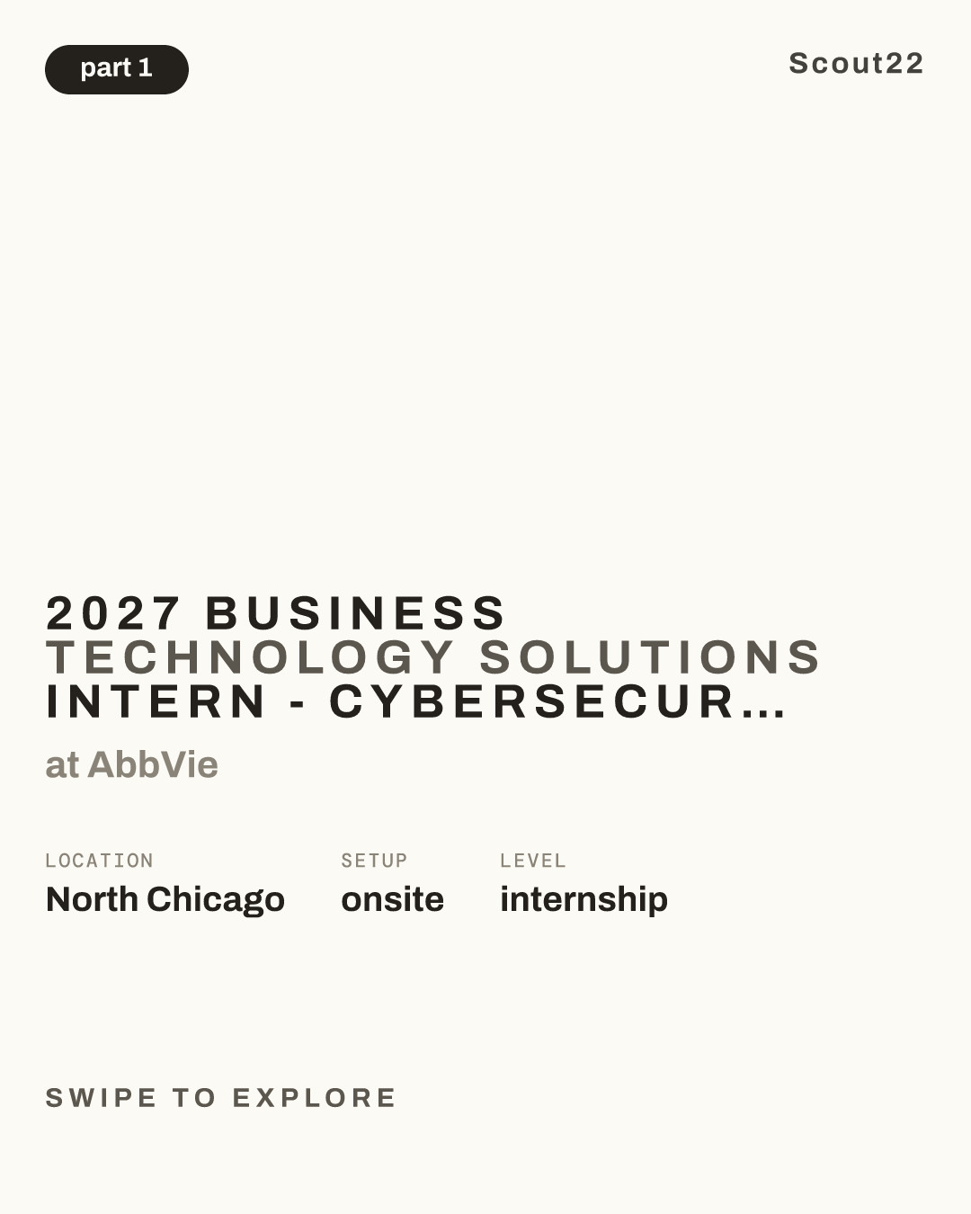 2027 Business Technology Solutions Intern - Cybersecurity (Undergraduate) at AbbVie