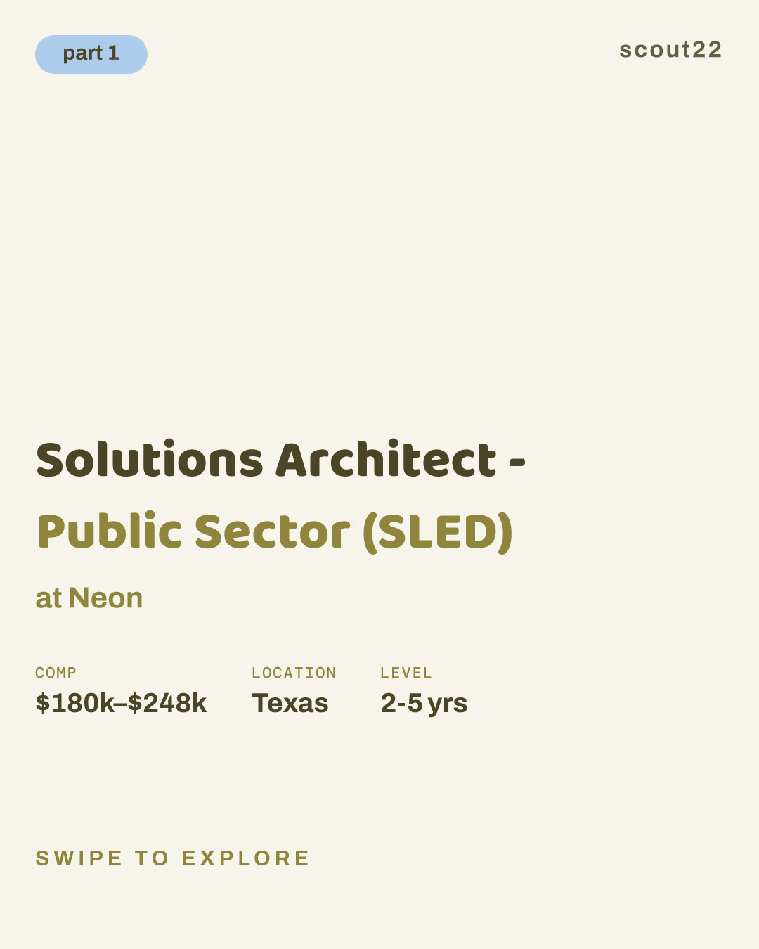 Solutions Architect - Public Sector (SLED) at Neon