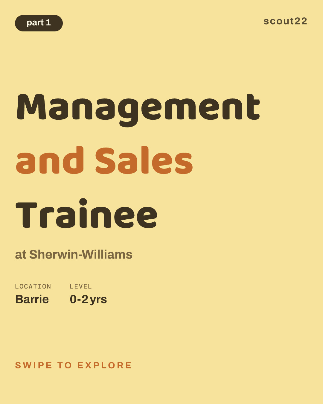Management and Sales Trainee at Sherwin-Williams