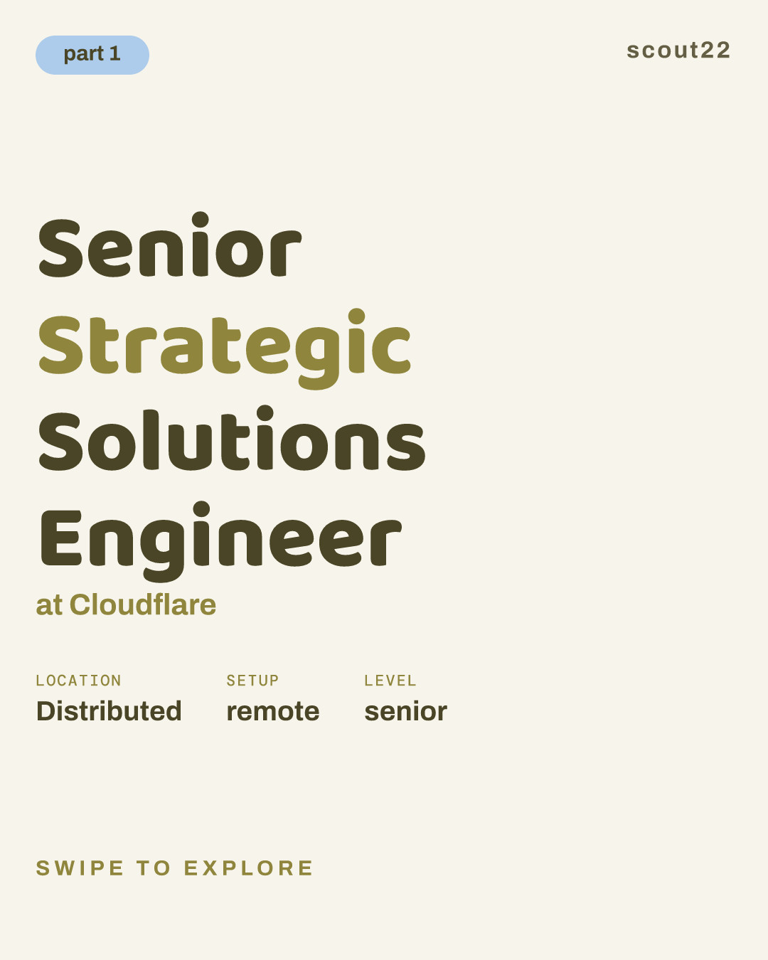Senior Strategic Solutions Engineer at Cloudflare