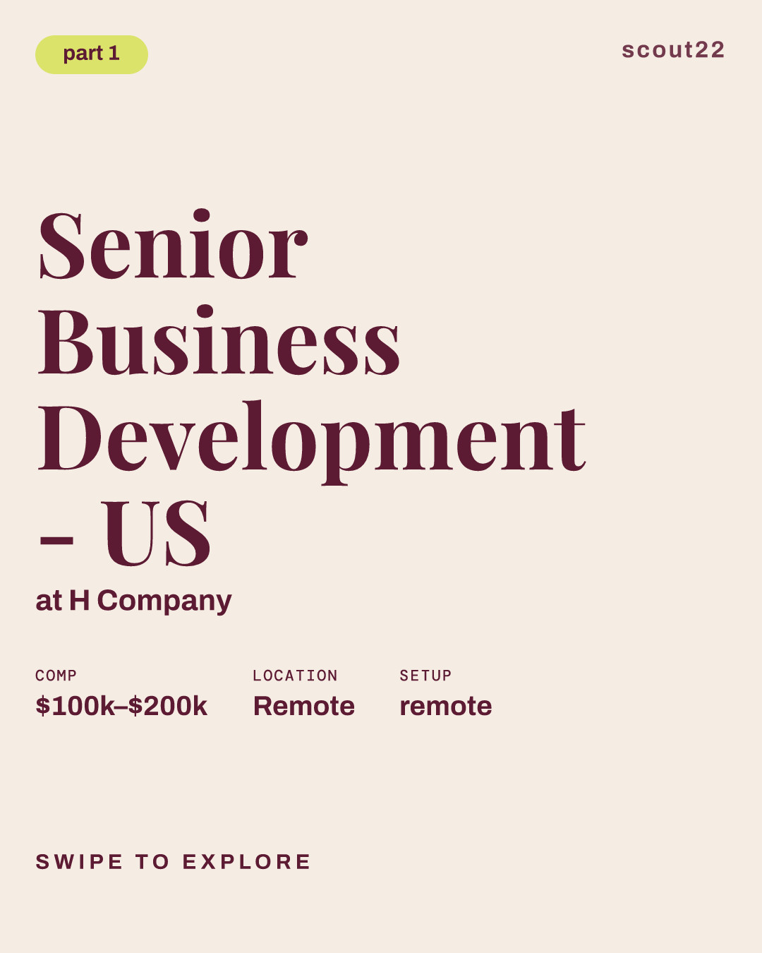 Senior Business Development - US at H Company