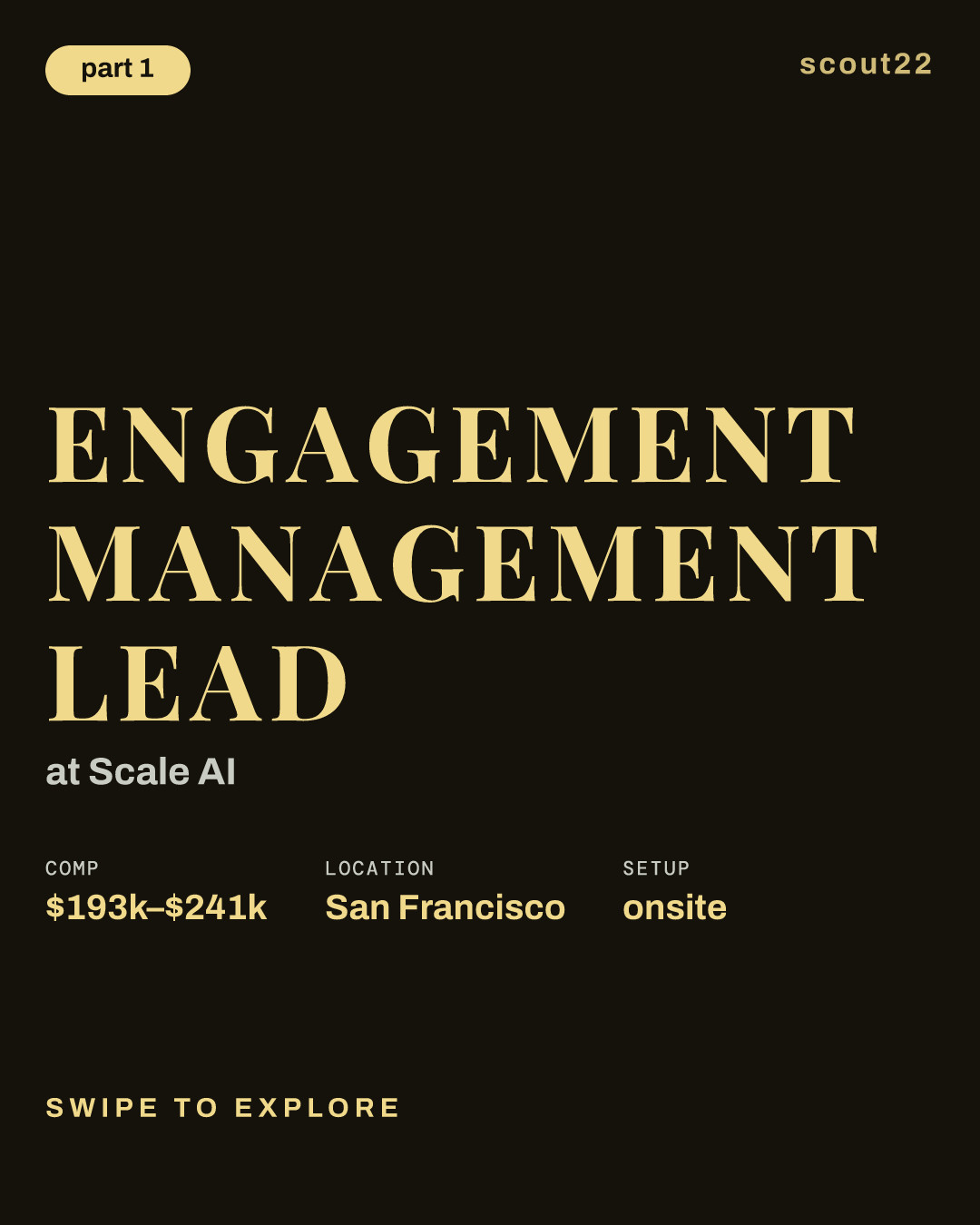 Engagement Management Lead at Scale AI