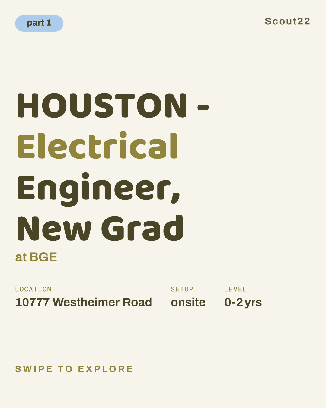 HOUSTON - Electrical Engineer, New Grad at BGE