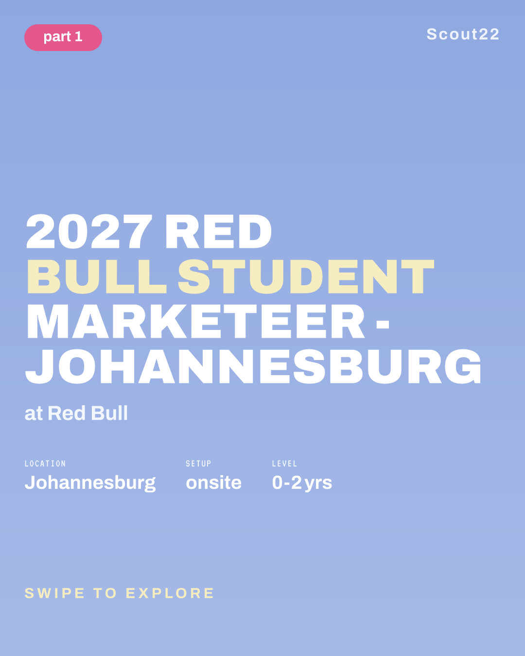 2027 Red Bull Student Marketeer - Johannesburg at Red Bull