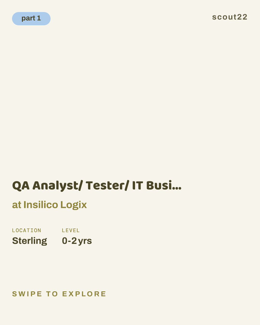 QA Analyst/ Tester/ IT Business Analyst - Entry Level at Insilico Logix