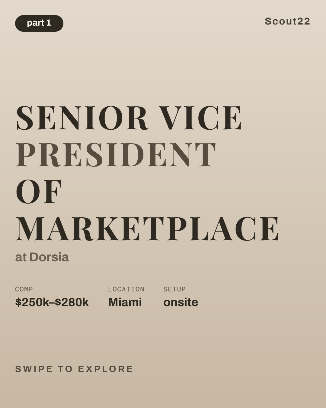 Senior Vice President of Marketplace at Dorsia