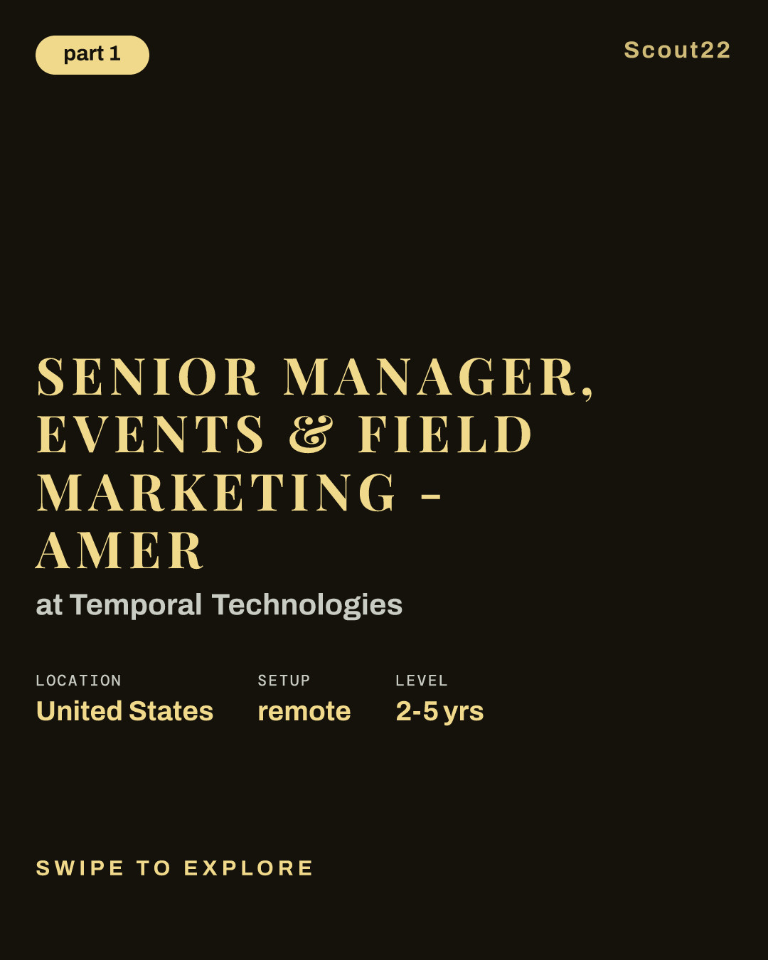 Senior Manager, Events & Field Marketing - AMER at Temporal Technologies