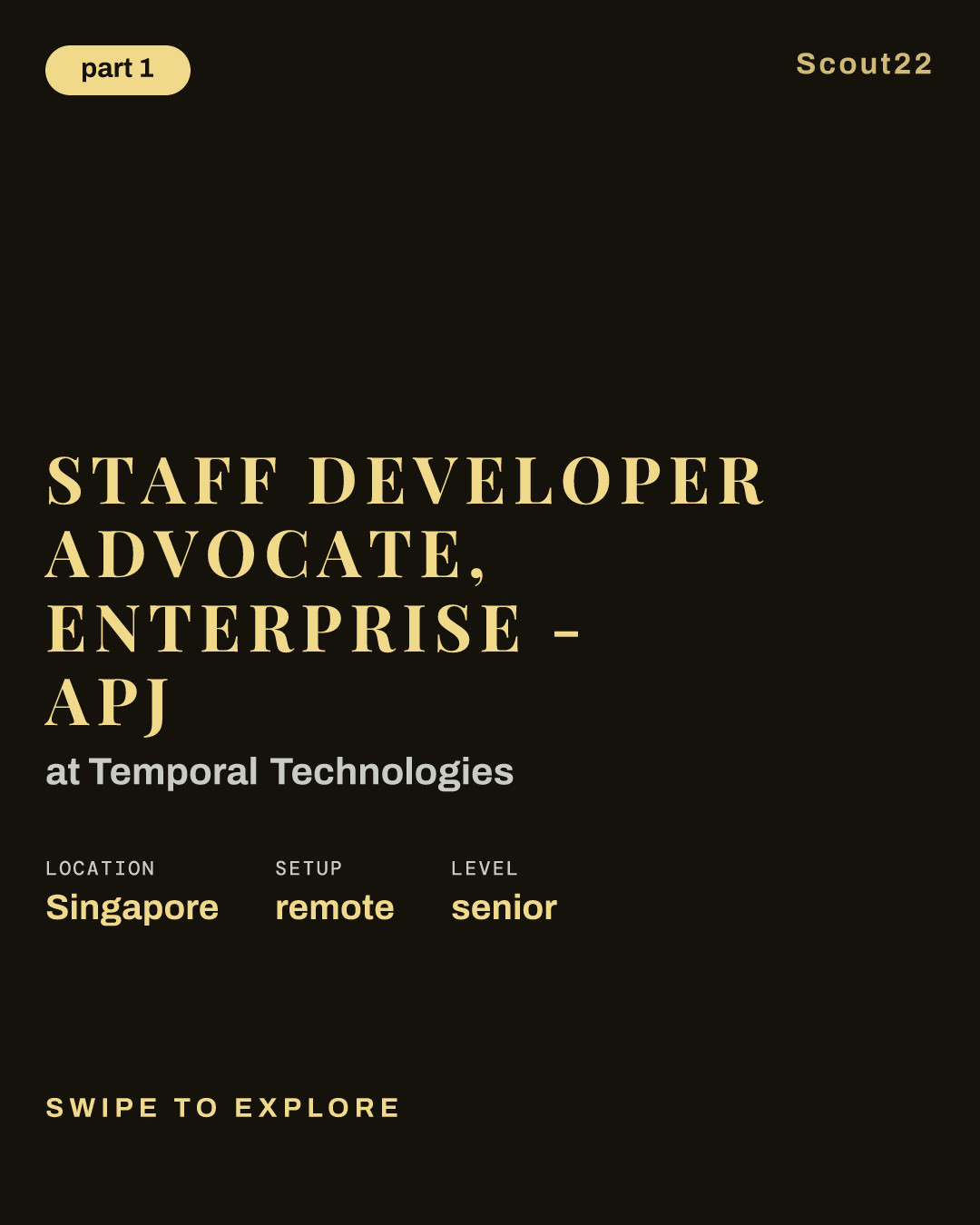 Staff Developer Advocate, Enterprise - APJ at Temporal Technologies
