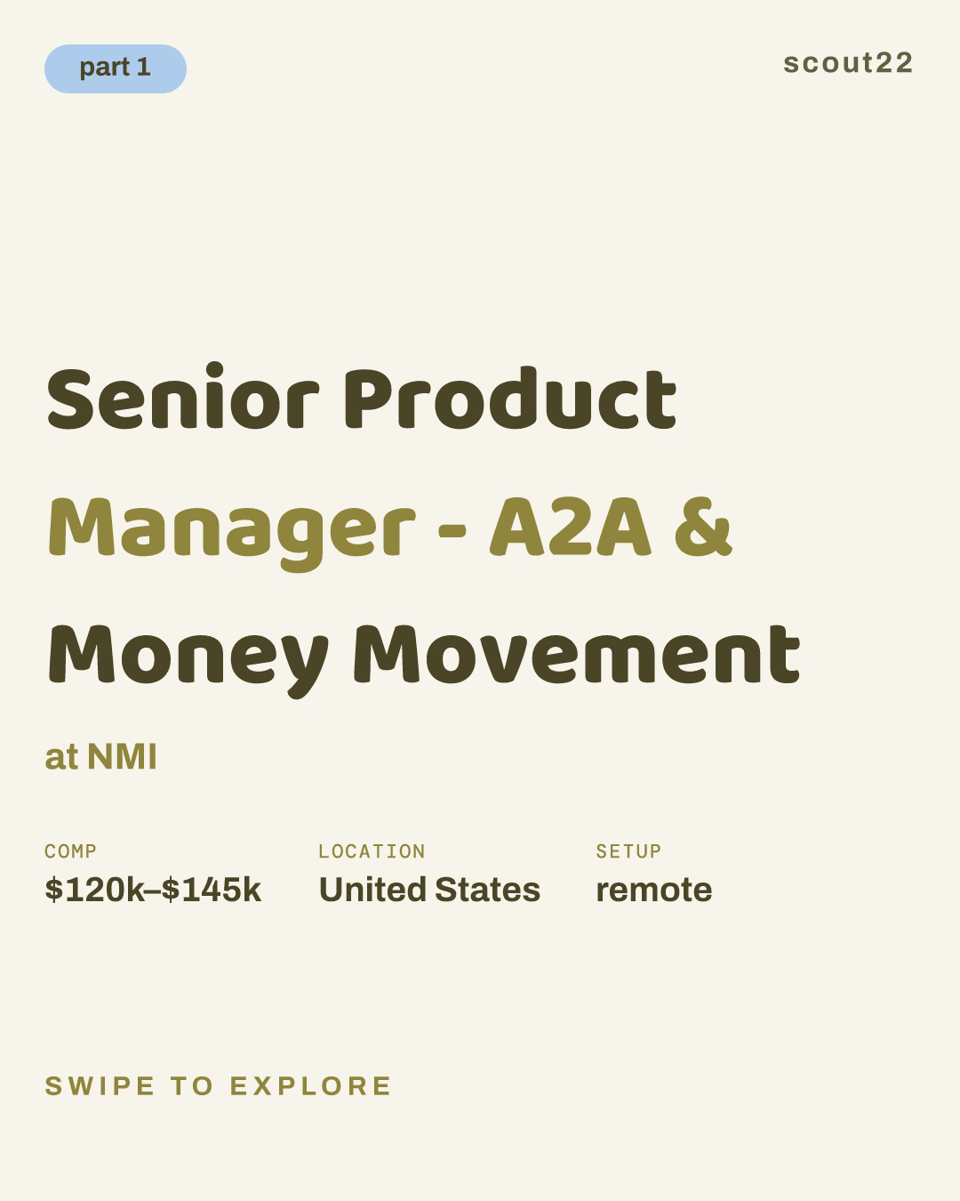 Senior Product Manager - A2A & Money Movement at NMI