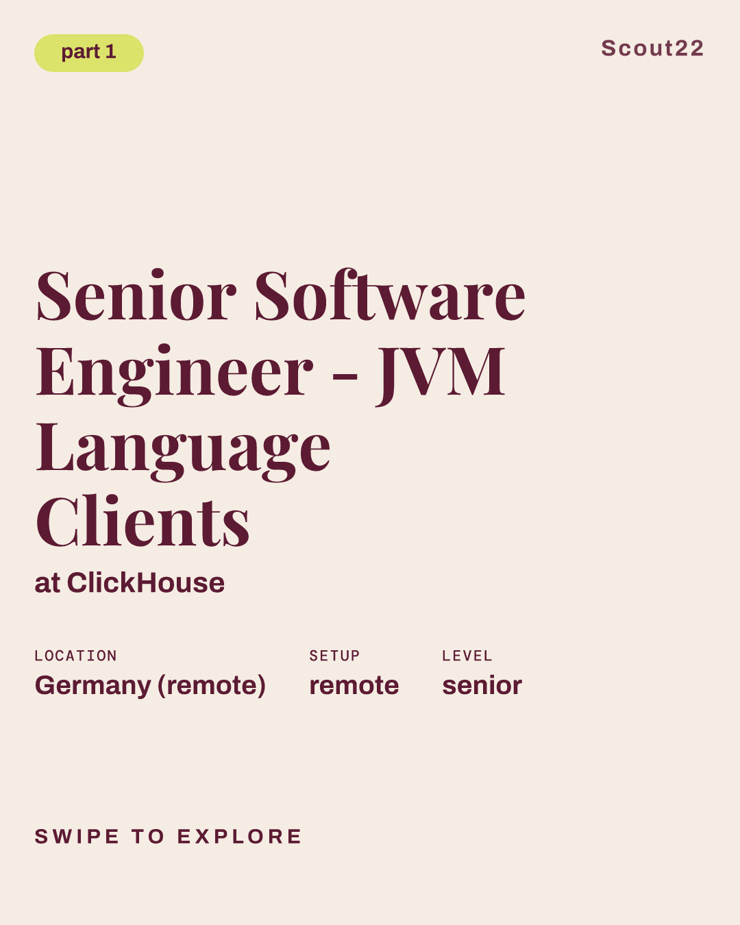 Senior Software Engineer - JVM Language Clients at ClickHouse