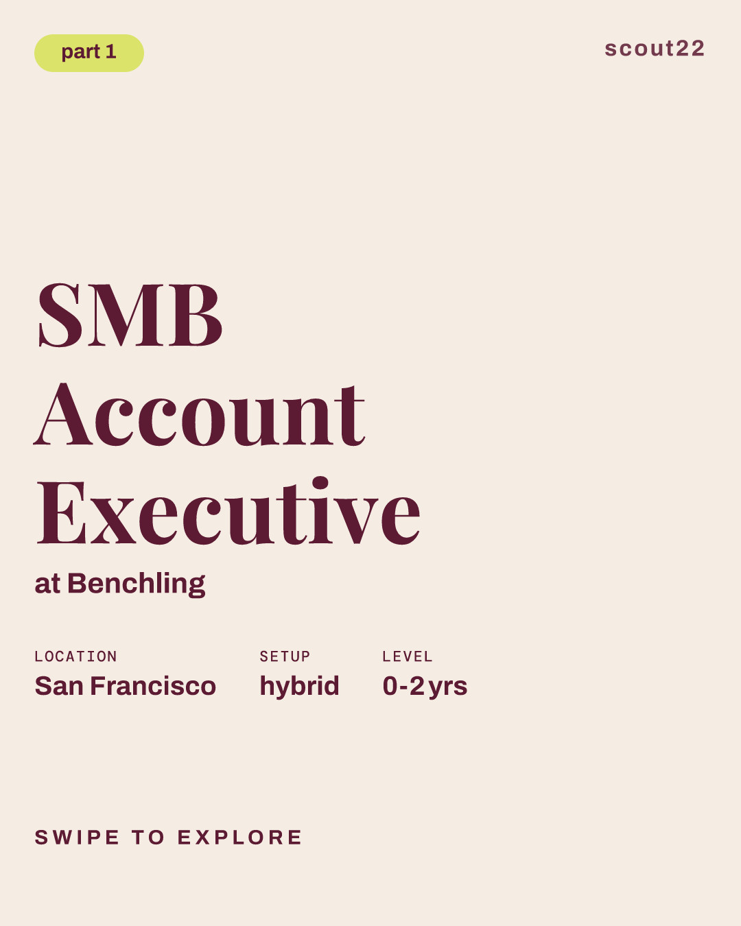 SMB Account Executive at Benchling