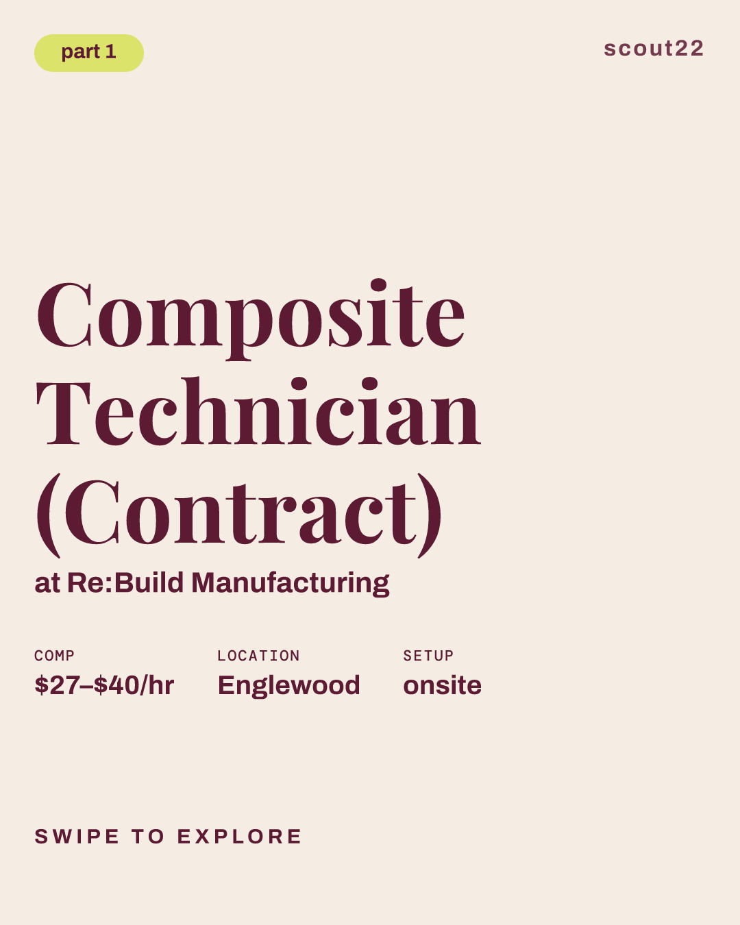 Composite Technician (Contract) at Re:Build Manufacturing