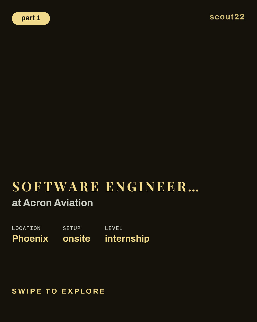 Software Engineer Intern - Phoenix Site at Acron Aviation