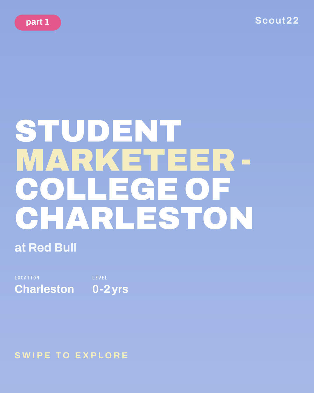 Student Marketeer - College of Charleston at Red Bull