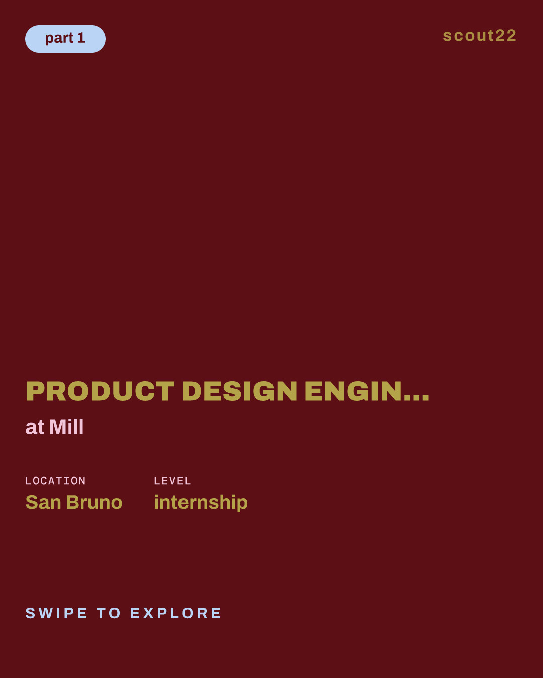 Product Design Engineering Intern, Fall/Winter 2026 at Mill