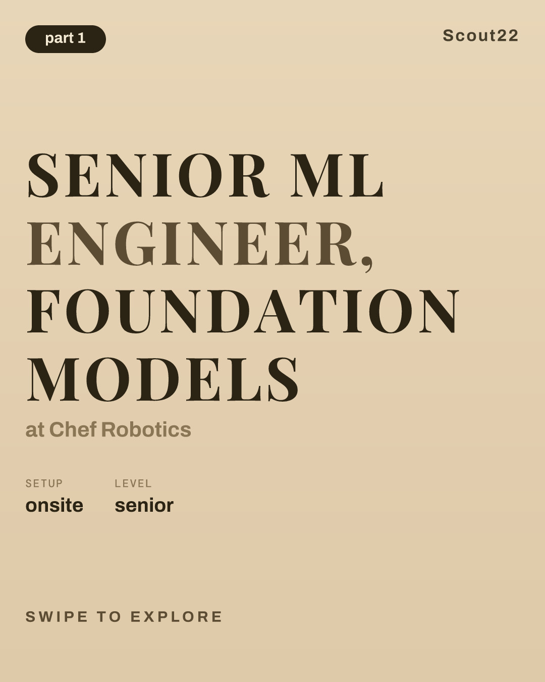 Senior ML Engineer, Foundation Models at Chef Robotics