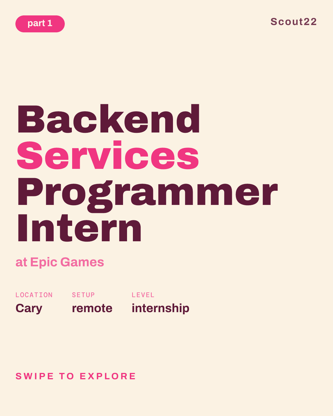 Backend Services Programmer Intern at Epic Games