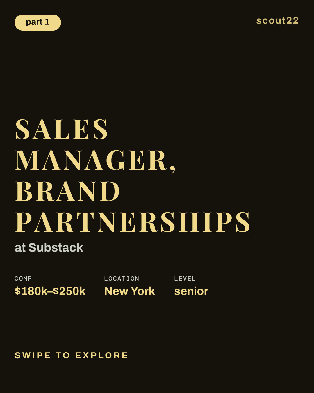 Sales Manager, Brand Partnerships at Substack