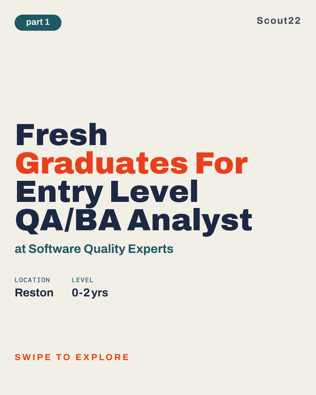 Fresh Graduates For Entry Level QA/BA Analyst at Software Quality Experts