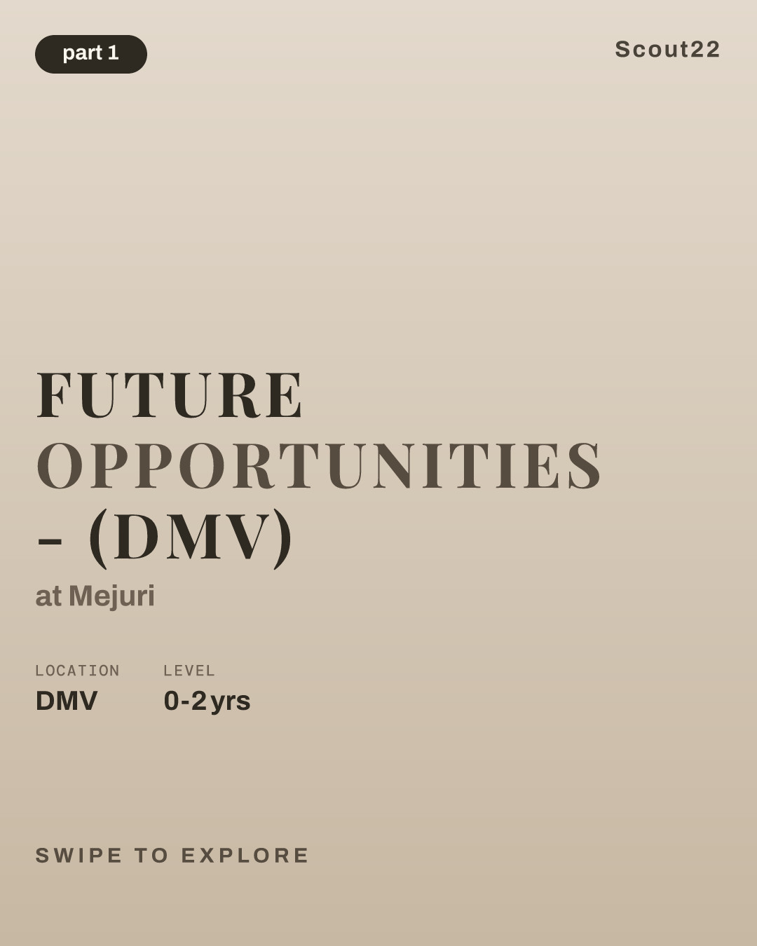 Future Opportunities - (DMV) at Mejuri