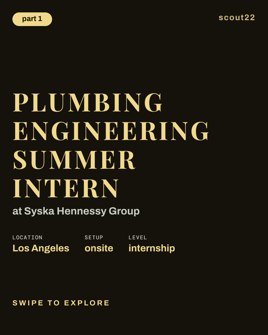 Plumbing Engineering Summer Intern at Syska Hennessy Group