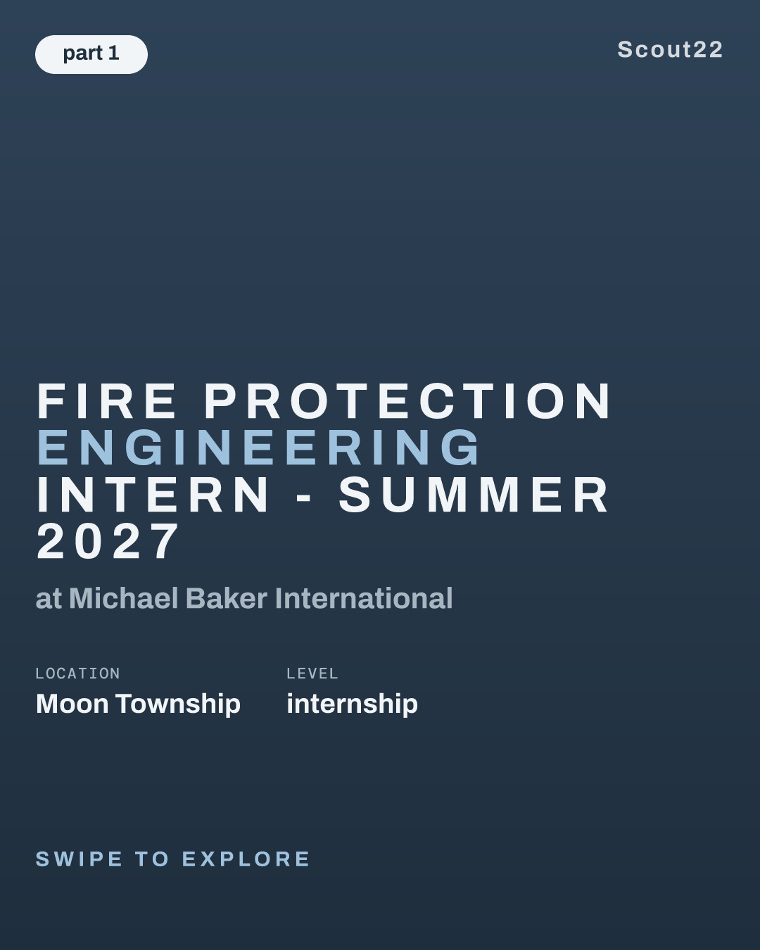 Fire Protection Engineering Intern - Summer 2027 at Michael Baker International