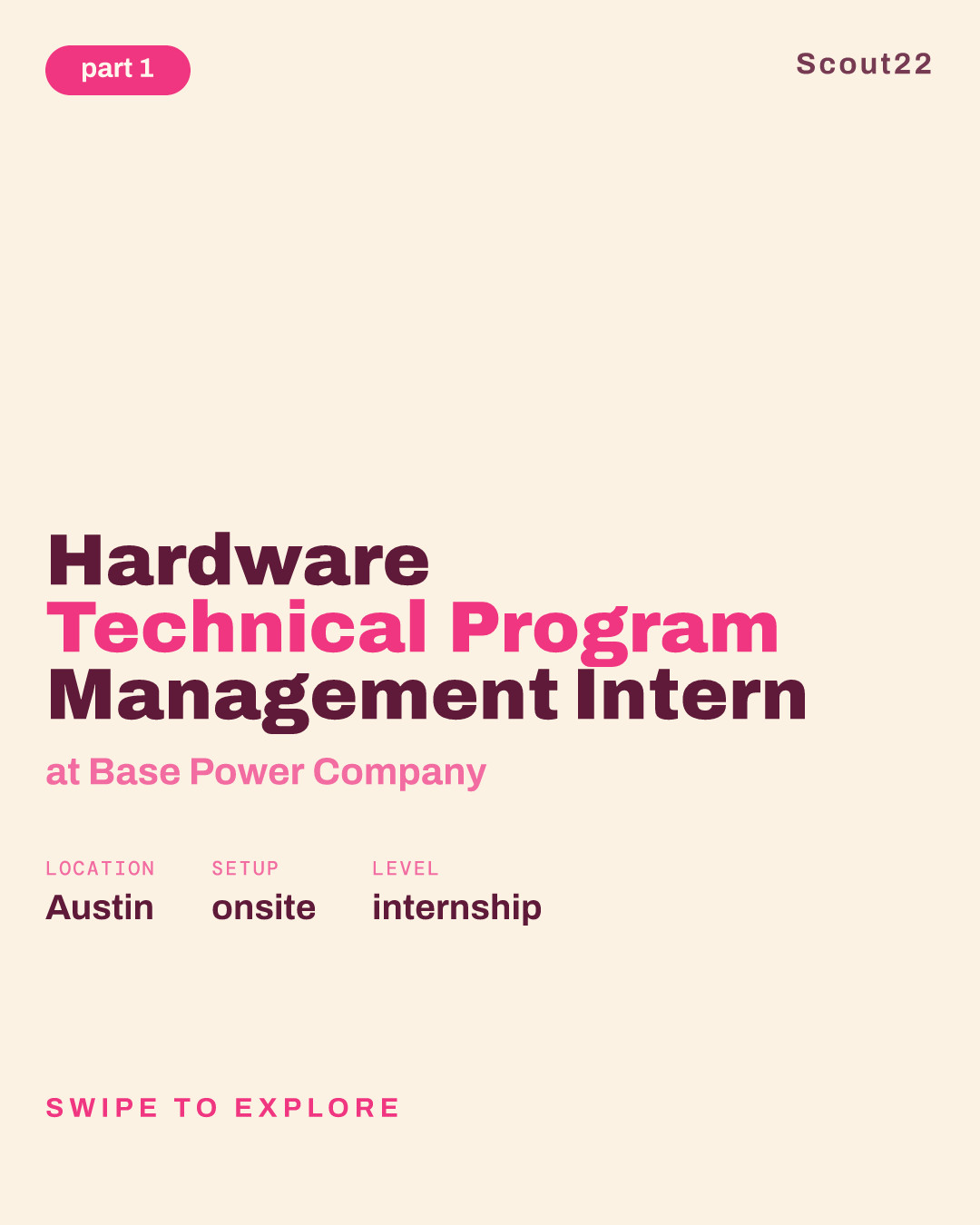 Hardware Technical Program Management Intern at Base Power Company