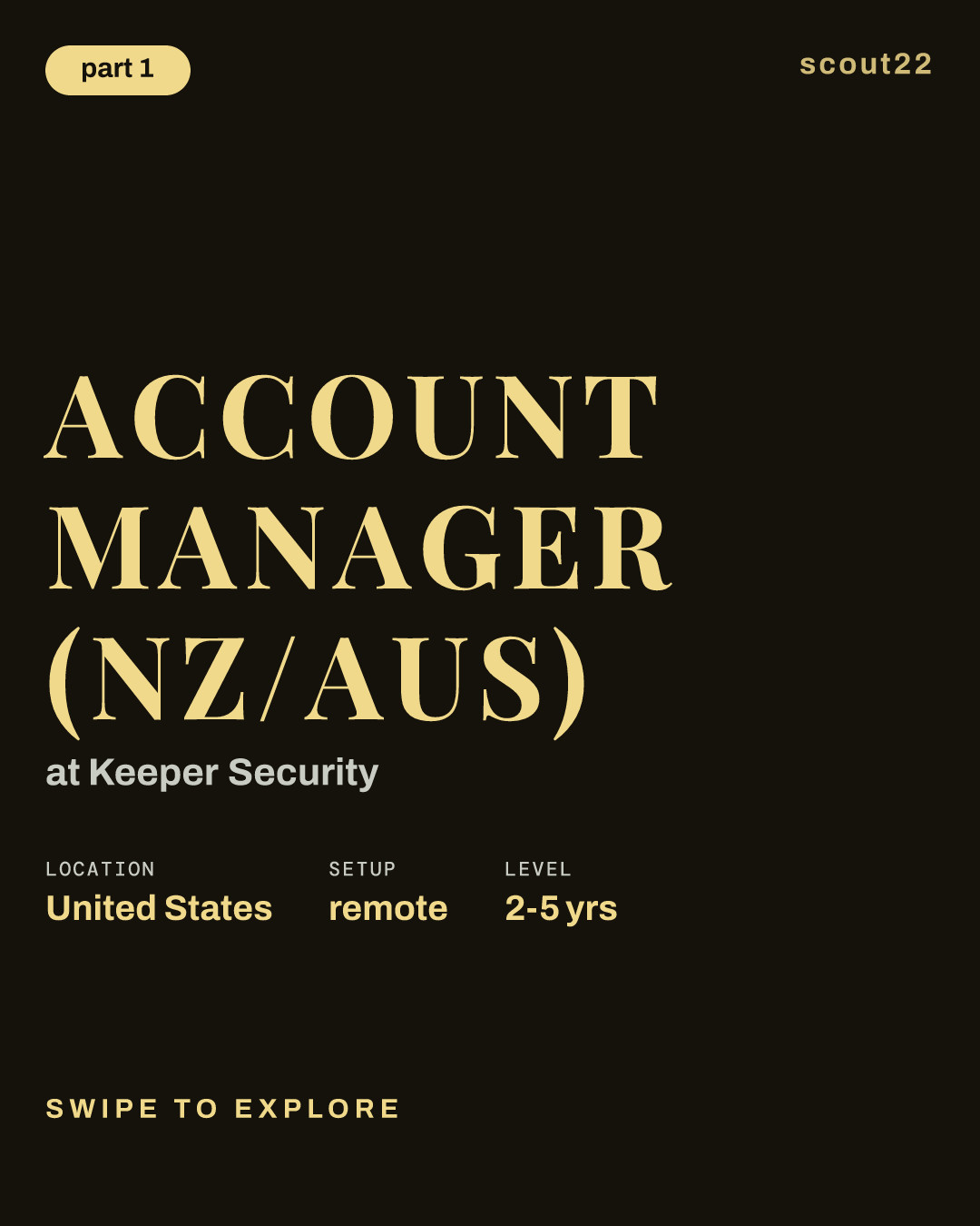 Account Manager (NZ/AUS) at Keeper Security