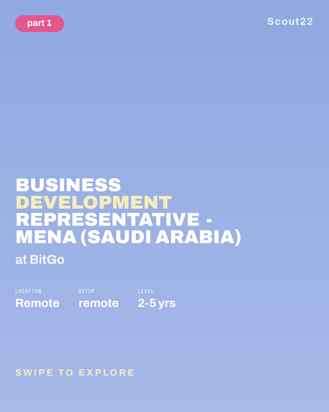 Business Development Representative - MENA (Saudi Arabia) at BitGo