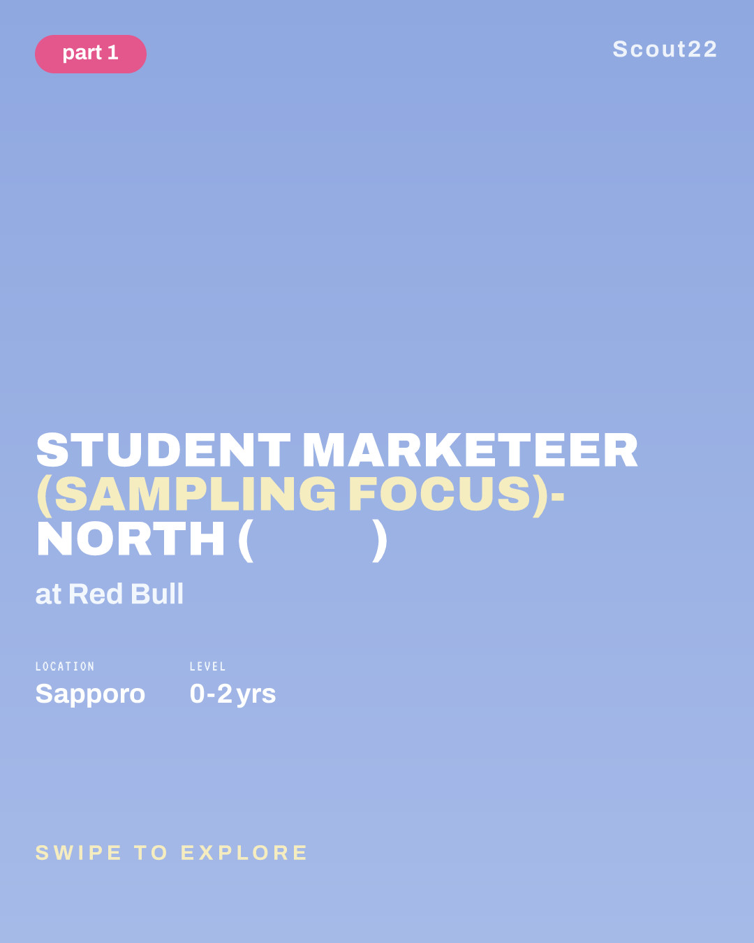 STUDENT MARKETEER (SAMPLING FOCUS)- NORTH (北海道・東北) at Red Bull