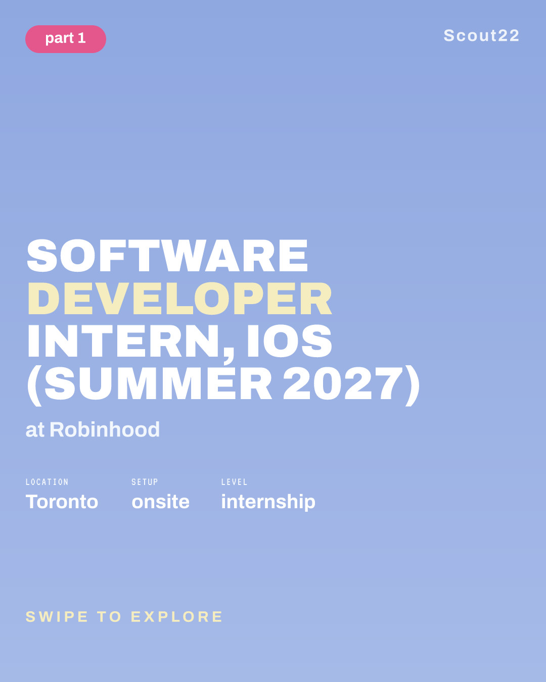 Software Developer Intern, iOS (Summer 2027) at Robinhood