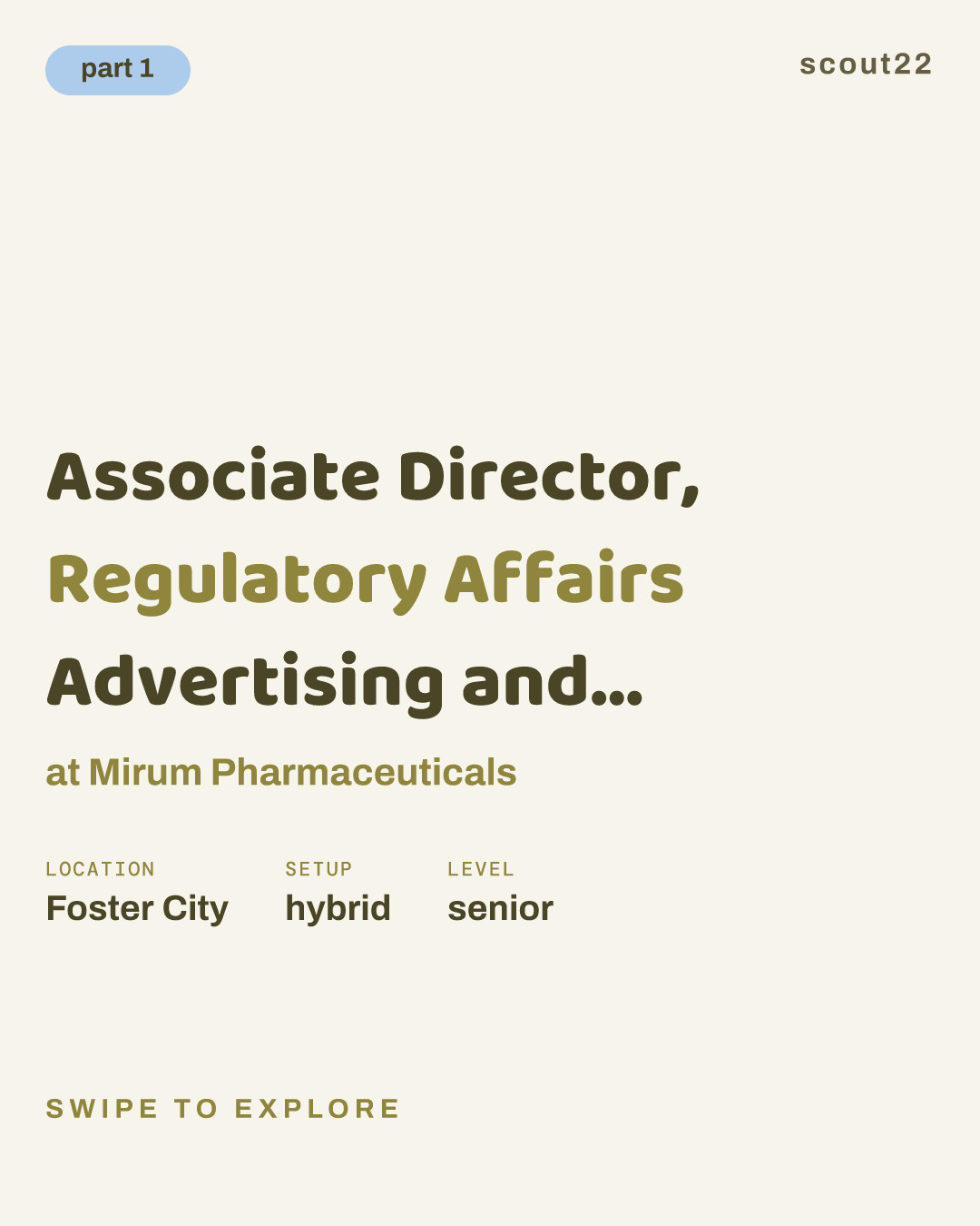 Associate Director, Regulatory Affairs Advertising and Promotion at Mirum Pharmaceuticals