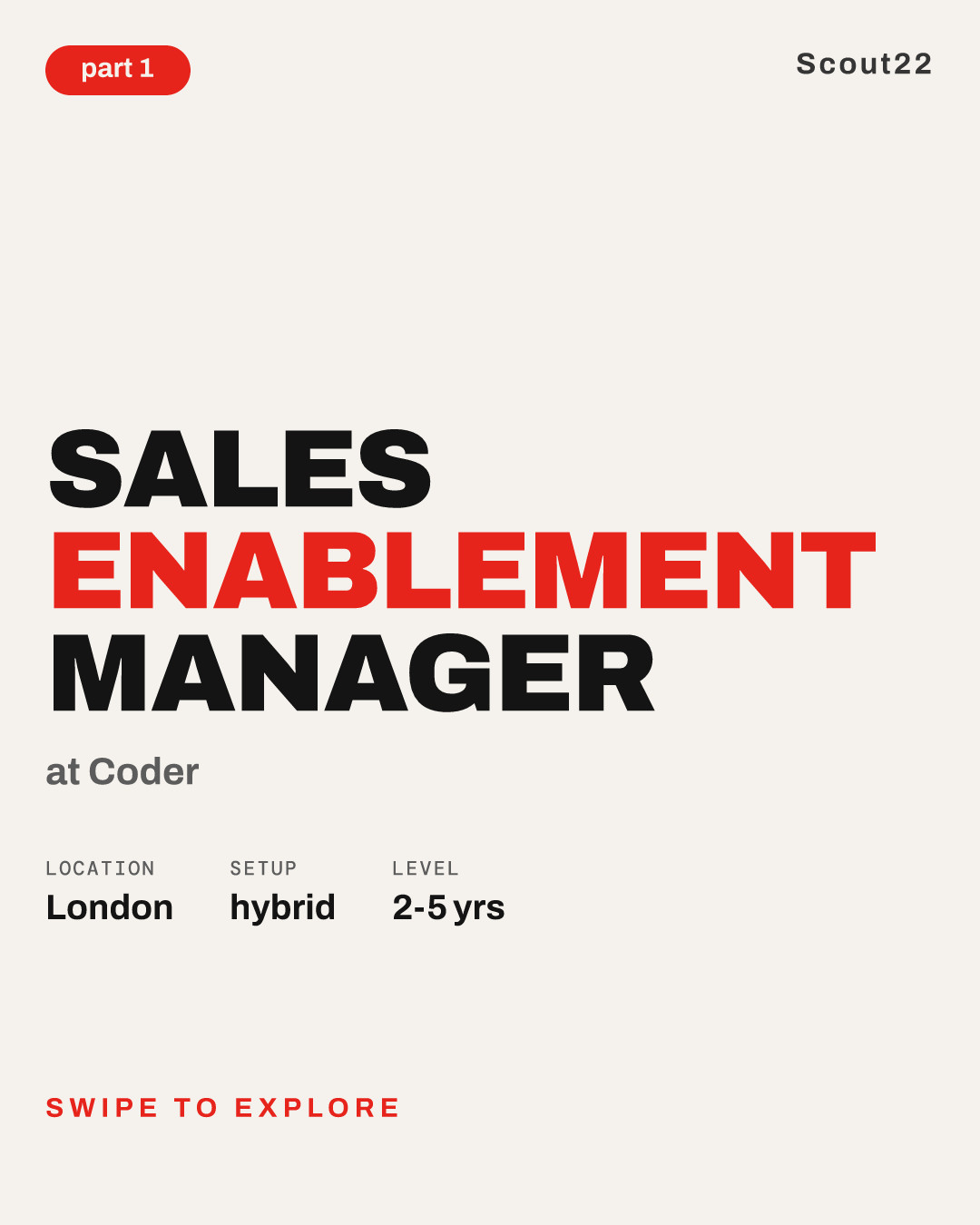 Sales Enablement Manager at Coder